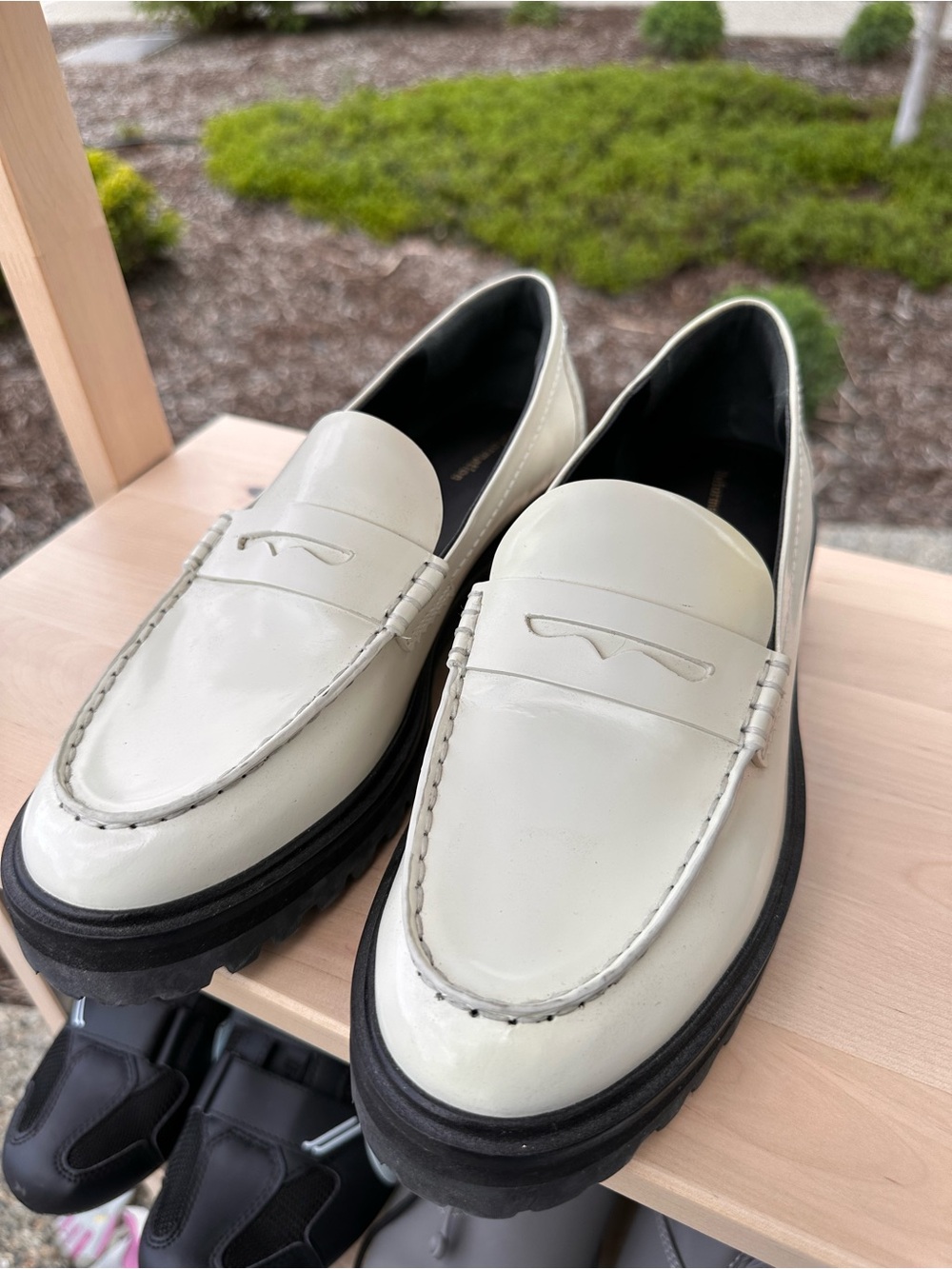 Reformation Agathea Loafers with Chunky Black Sole - please read!